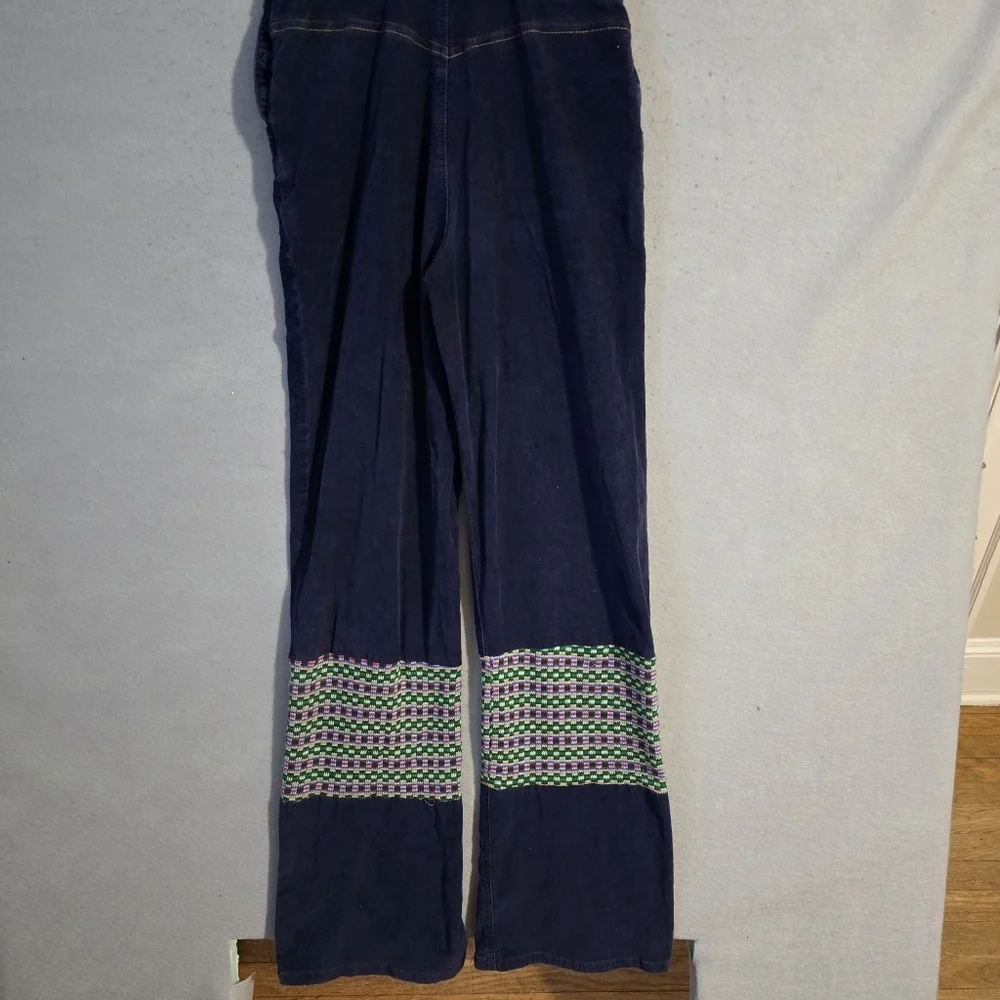 Modcloth Womens Rainbow With Me Corduroy Denim Overalls Size 8